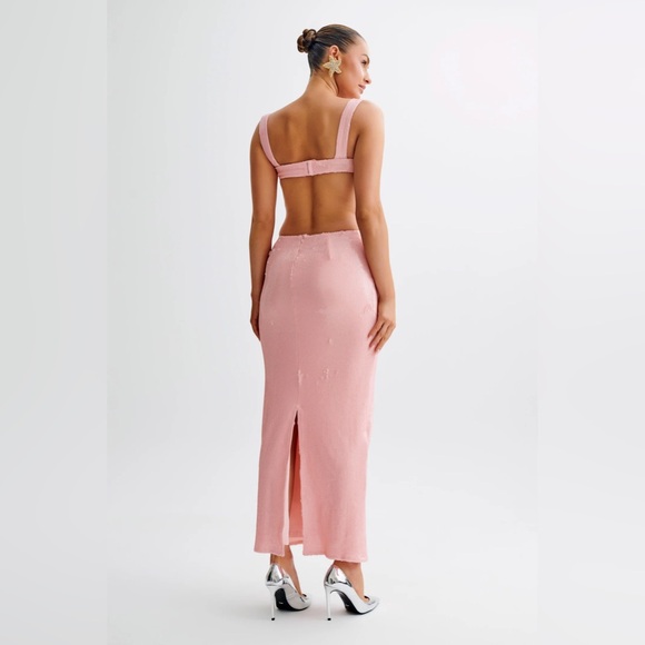 Meshki Blush Backless Maxi Dress - Picture 3 of 11